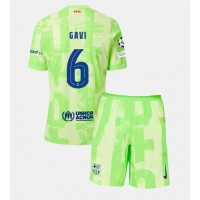 Maglia Calcio Barcelona Paez Gavi #6 Terza Divisa Bambino 2024-25 Manica Corta (+ pantaloncini)